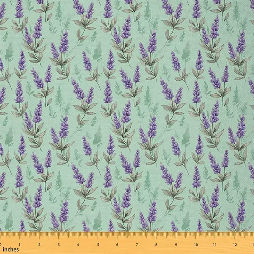 Miniatura 16 de Rustic Flowers Indoor Outdoor Fabric,Retro Floral Soft Flannel Polyester No Stretch Farmhouse Style Crafts & Sewing Supplies DIY Fabrics,1 Yard