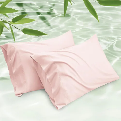 Miniatura 31 de Bedsure Juego de 2 fundas de almohada frescas de tamaño queen, rayón derivado de bambú, transpirables y suaves como la seda con cierre de sobre, 13