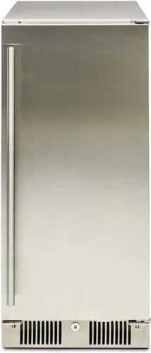 Blaze - Refrigerador compacto de 15 pulgadas para exteriores, refrigerador de acero inoxidable de 3.2 pies cúbicos con puerta reversible y estantes