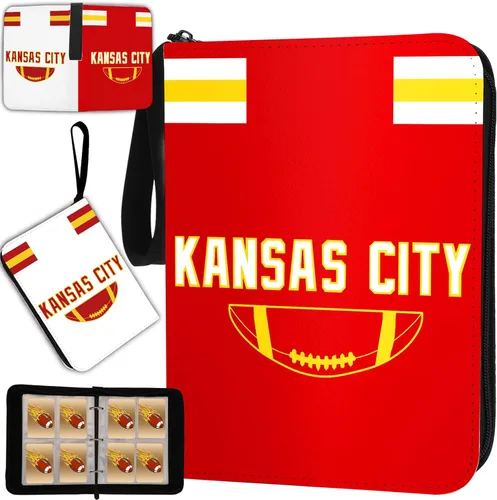 Miniatura 16 de Carpeta de tarjetas de fútbol con fundas 400 bolsillos, soporte para tarjetas de fútbol de Dallas para tarjetas de colección, carpeta con 3 anillas