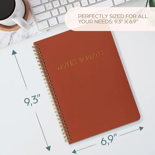 Miniatura 8 de Hermoso planificador diario y cuaderno con horario por hora, bloc de notas estético en espiral para organizar fácilmente tus tareas y citas