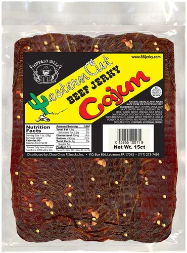 Miniatura 6 de Buffalo Bills 18oz Black Pepper Western Cut Big Slab Beef Jerky (15 losas de carne seca por bolsa)