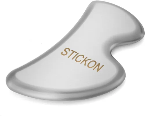 Miniatura 2 de STICKON Herramienta de Masaje de Raspado Gua Sha de Acero Inoxidable IASTM para Movilización de Tejidos Blandos (Forma de B)