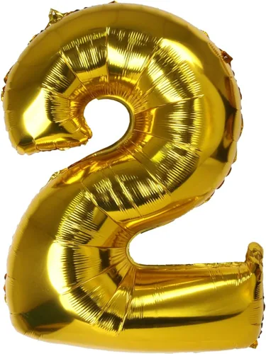 Miniatura 34 de Treasures Gifted Globos dorados grandes de números – Globo de aluminio número 0 de 40 pulgadas – Números de globos de cumpleaños – Números de globos