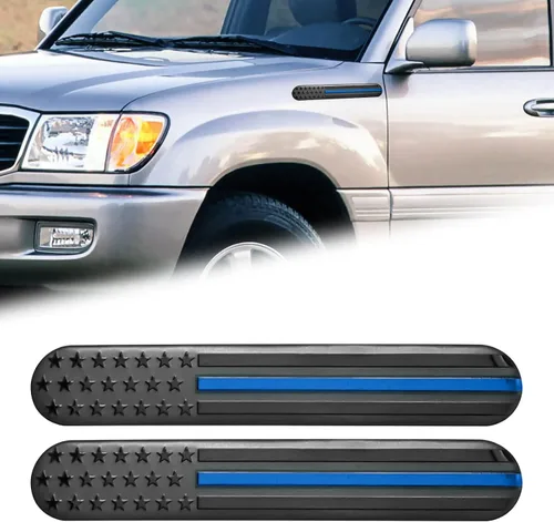 Miniatura 8 de 2 Paquetes de Calcomanías de Insignia de Emblema de Automóvil, Calcomanía Universal de Estilo de Automóvil, Insignias Patrióticas de Metal Negro