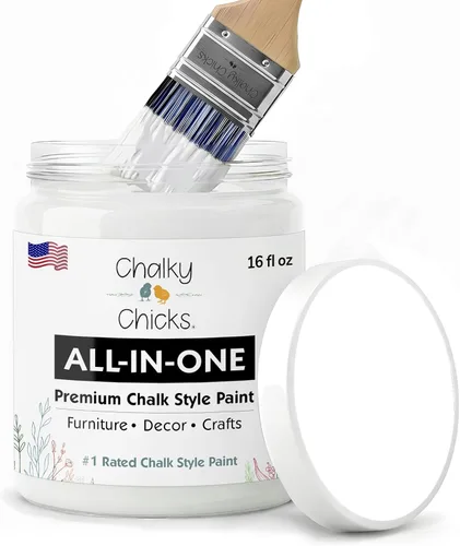 Miniatura 87 de Chalky Chicks - Pintura mate a la tiza, no requiere lijado, 4 onzas líquidas, color gris oscuro (Gun Metal Gray), para muebles, pintura sin Gris