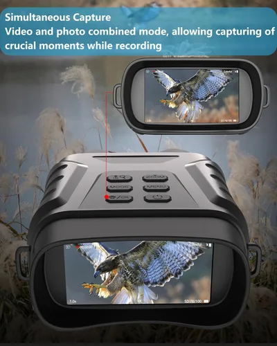 Miniatura 6 de Gafas de visión nocturna, prismáticos de visión nocturna infrarroja 4K para adultos, pantalla grande de 3 pulgadas, zoom digital 8X, luz IR