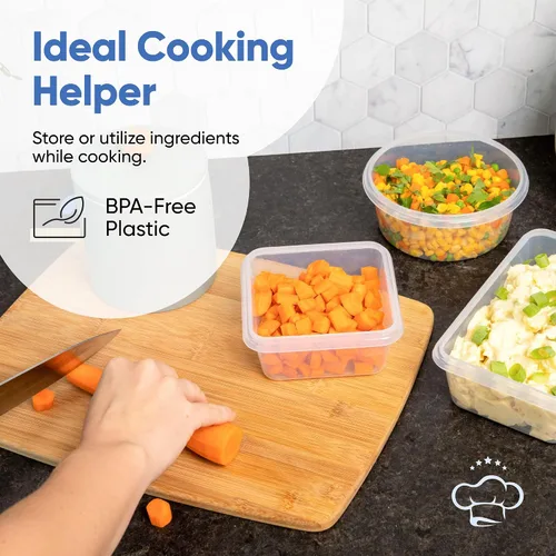 Miniatura 8 de Chef's Path Juego de 32 piezas de contenedores herméticos de almacenamiento de alimentos con tapas de fácil cierre, 16 contenedores y tapas