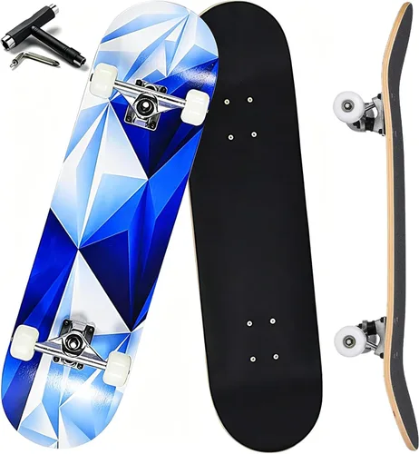 Patinetas longboard completas para principiantes, niñas, niños, jóvenes, adolescentes, adultos, de 31x8 pulgadas, patinetas de 7 capas de madera de