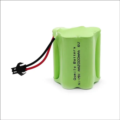 Miniatura 5 de Qsmily® Paquete de baterías de 6 V, batería recargable Ni-MH AA de 2000 mAh con conector SM y cable de cargador USB, adecuada para luz solar al aire