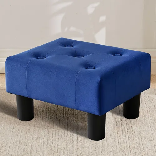 Miniatura 21 de Taburete pequeño otomano, reposapiés otomano de lino, reposapiés para sofá, reposapiés rectangulares y otomanos, pequeño para sala de estar, entrada