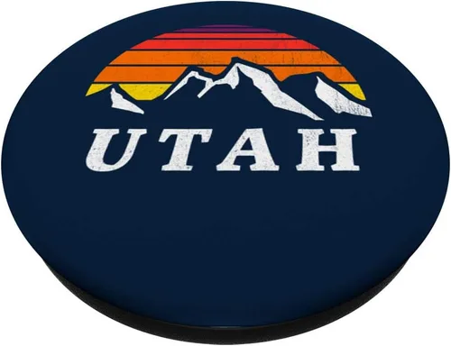Miniatura 2 de Utah - Popsocket de montaña estilo retro de la década de los setenta para teléfonos y tabletas