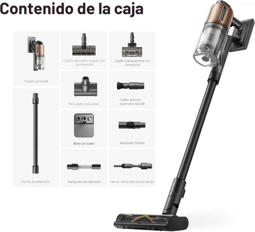 Miniatura 8 de DREAME Aspiradora inalámbrica Z20, aspiradora inteligente con potente succión de 250 AW, hasta 90 minutos de tiempo de funcionamiento, versátil