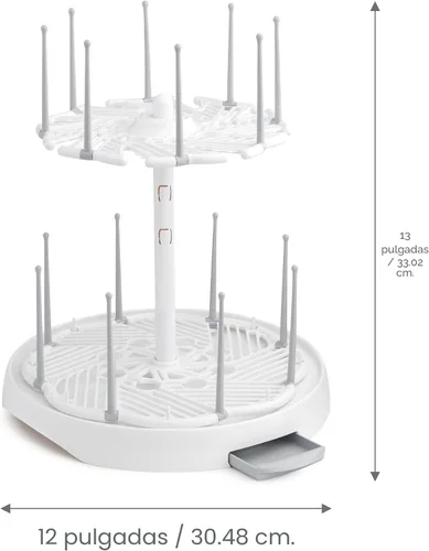 Miniatura 5 de Munchkin® Estante de secado de alta capacidad para biberones y accesorios, blanco