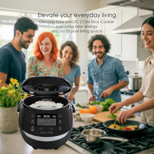 Miniatura 5 de MAGiC COM Arrocera digital multifuncional para 10 tazas sin cocinar (20 tazas cocidas), olla eléctrica programable 15 en 1 para arroz y granos