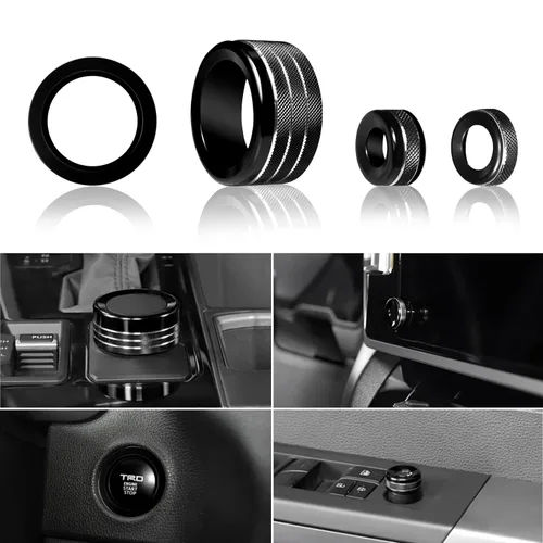 Accesorios para Toyota Tundra 2025 2022-2024 Sequoia 2023-2025 Cubierta de la perilla de la consola central, modo de conducción, tapa de inicio,