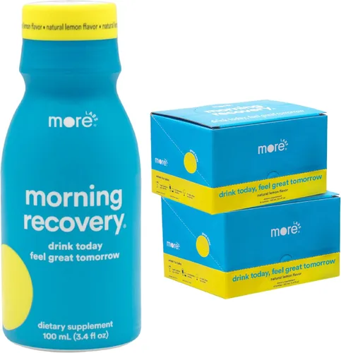 Miniatura 24 de Morning Recovery Electrolitos, Fórmula Patentada de Bebida de Cardo Mariano para Hidratar Mientras Bebes, DHM Líquido Altamente Soluble, Sin OGM