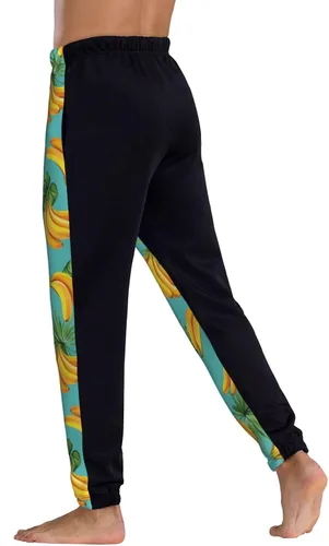 Miniatura 5 de Mens Cool Joggers Pants Tropical Palm Leaves and Bananas Novelty Casual Sweatpants with Drawstring