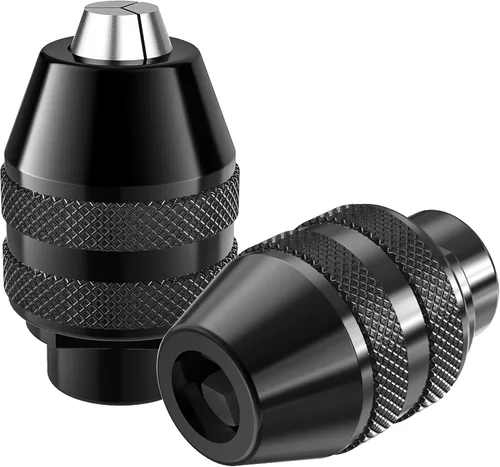 Paquete de 2 mandriles sin llave, de 1/32" a 1/8" pulgadas de repuesto 4486 mandril de broca sin llave vástago herramienta giratoria kit adaptador