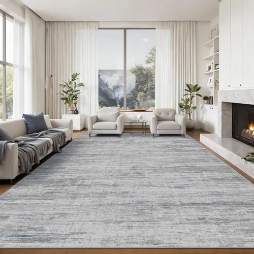 Miniatura 75 de Alfombras para pasillos antideslizantes 2x8, alfombra de pasillo moderna lavable para entrada, alfombra de piso suave resistente a manchas para Gris
