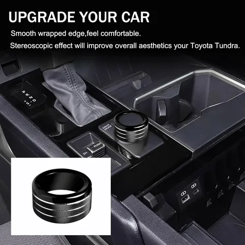 Miniatura 3 de Accesorios para Toyota Tundra 2025 2022-2024 Sequoia 2023-2025 Cubierta de la perilla de la consola central, modo de conducción, tapa de inicio