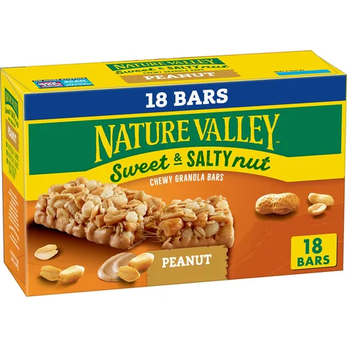 Miniatura 25 de Nature Valley Barras de granola de nueces dulces y saladas, chocolate oscuro cacahuate almendra, 6 barras, 7.2 oz