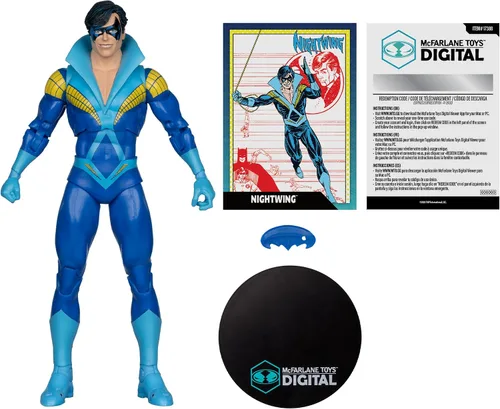 Miniatura 2 de McFarlane Toys - DC Direct Nightwing (Teen Titans) Figura de acción de 7 pulgadas con coleccionable digital