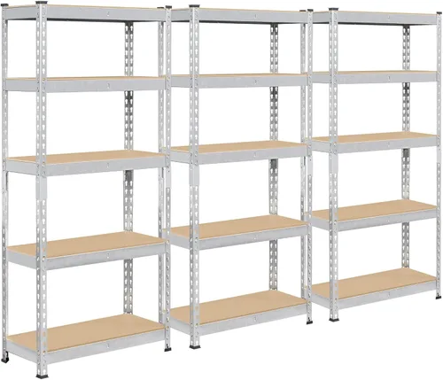 Miniatura 20 de Topeakmart 4 estantes utilitarios de 5 niveles, estantes de almacenamiento de metal, estantería de garaje, estantes de almacenamiento ajustables