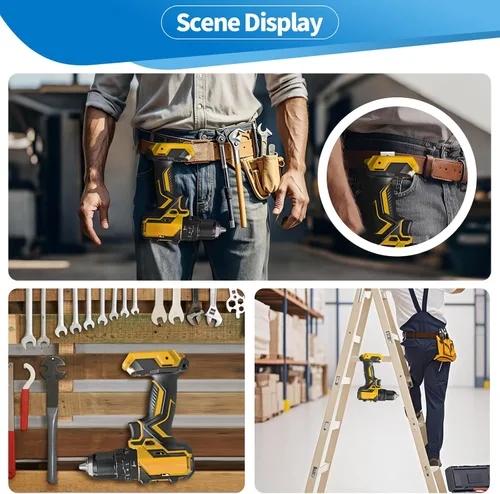 Miniatura 6 de 4 piezas de clips de cinturón para Dewalt, clip de repuesto premium de acero inoxidable 304, con tornillos, para Dewalt DCD7771 Compatible