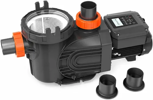 Miniatura 9 de Bombas de piscina de velocidad variable de 1.8 HP, bomba de piscina autocebante para sobre el suelo/enterrada de 9114 GPH con temporizador 220-240V