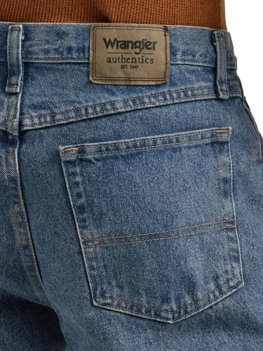 Miniatura 4 de Wrangler Authentics Jeans clásicos para hombre, corte holgado, con 5bolsillos, de algodón