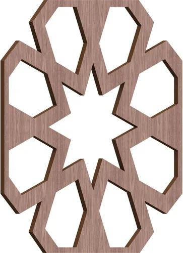 Miniatura 17 de Jackson Decorative Fretwork Wood Wall Panels, Large, 23 3/8" W x 23 3/8" H x 1/4" T, Cherry