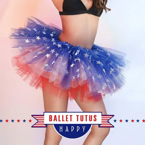 Miniatura 6 de REETAN Falda tutú de ballet de 6 capas de tul corto tutús para mujer