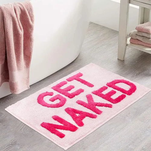 Miniatura 12 de Get Naked - Alfombra de baño antideslizante, bonita alfombra de baño copetuda, alfombra de baño de microfibra lavable para interiores, para baño