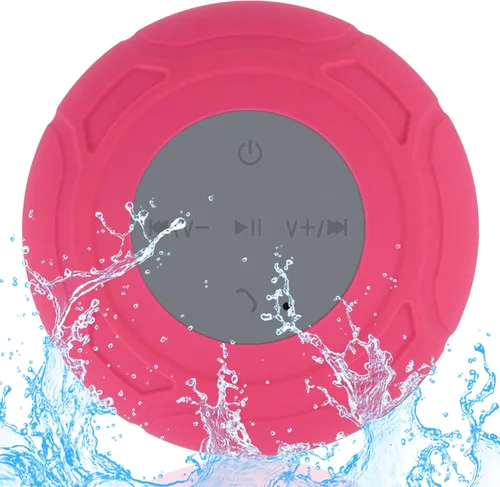 Miniatura 7 de Altavoz de ducha Bluetooth impermeable portátil inalámbrico resistente al agua altavoz ventosa, micrófono integrado regalos para niños, altavoz