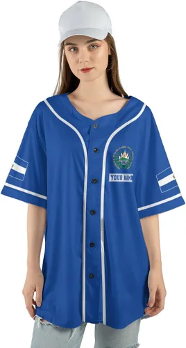 Miniatura 6 de Camiseta personalizada de béisbol de El Salvador, camiseta de orgullo de la bandera de El Salvador, camiseta salvadoreña, camiseta de El Salvadoreña