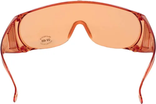 Miniatura 8 de Calabria 1003 Gafas de seguridad grandes que se ajustan sobre anteojos graduados Fitover para hombres y mujeres, envolventes, tintadas, Naranja