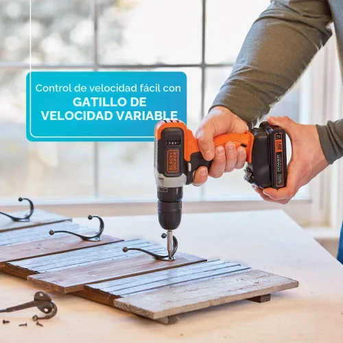 Miniatura 3 de BLACK+DECKER Kit de taladro inalámbrico de 20V MAX con batería, cargador, incluye broca de taladro de doble cara (BCD702C1)