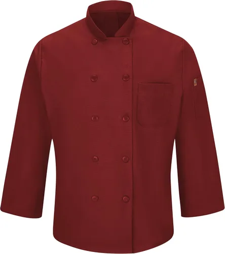 Miniatura 3 de Red Kap Abrigo de chef de manga larga con diez botones para hombre con Mimix y Oilblok
