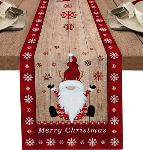 Miniatura 12 de Daleng Camino de mesa de árbol de búfalo de Navidad de 13 x 36 pulgadas, bufandas antideslizantes para decoraciones, fiestas, cenas y reuniones, 1