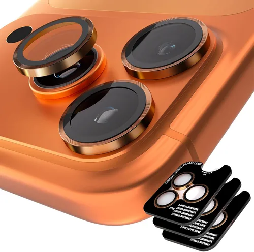 Miniatura 24 de Orzero Protector de lente de cámara compatible con Samsung Galaxy S25, bandeja de instalación de un solo paso, cubierta de vidrio con anillo