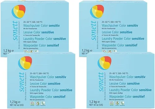 Miniatura 6 de Sonett Polvo de lavandería orgánico sensible al color para pieles sensibles para personas con alergias (42 onzas) certificado cultivado orgánicamente
