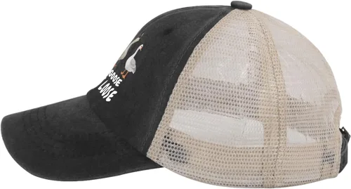 Miniatura 3 de Sombrero de ganso divertido sombrero de ganso tonto en el sombrero de camionero suelto mujeres gorra de malla vintage para verano