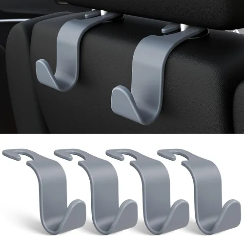 Miniatura 18 de Amooca - Gancho para reposacabezas de asiento de coche, 4 unidades, organizador de almacenamiento universal para bolso de mano, abrigo, ajuste Azul