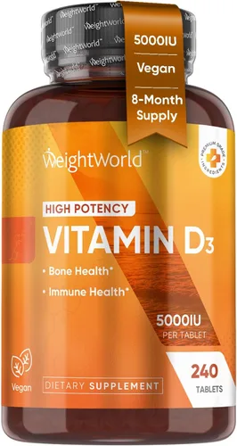 Miniatura 7 de WeightWorld Vitamina D3 4000 UI (100 mcg) para fortaleza ósea, salud muscular y apoyo inmunológico Suministro de 400 días Vitamina D3 vegana