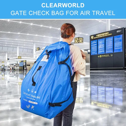 Miniatura 2 de Clearworld Bolsa de viaje para asiento de automóvil para viajes aéreos, bolsa duradera para control de puerta para el aeropuerto, bolsa