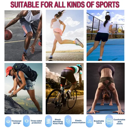 Miniatura 6 de Rodilleras de voleibol, suaves y transpirables, adecuadas para fútbol, baloncesto, yoga, correr, ejercicios de ciclismo, y adecuados tanto