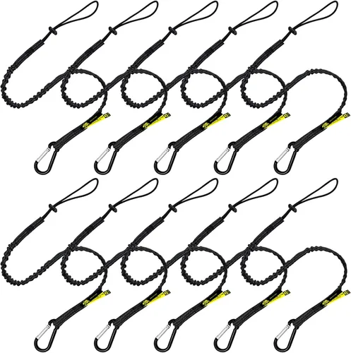 Miniatura 10 de BearTOOLS Cordón para herramientas con mosquetón de resorte estándar y extremo de bucle ajustable, 35.4 in de longitud, límite de peso máximo