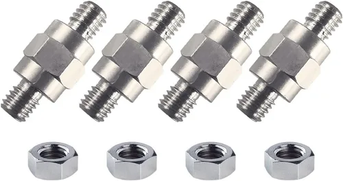 Miniatura 3 de Terminal de batería para poste lateral, perno de latón niquelado, 3/8 "-16 de batería estándar para poste GM (2 piezas)