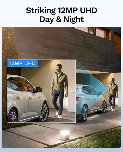 Miniatura 2 de LongPlus Sistema de cámara de seguridad POE de 12MP para exteriores, 4 cámaras IP PoE con cable con detección de persona/vehículo, NVR de 12MP 8CH